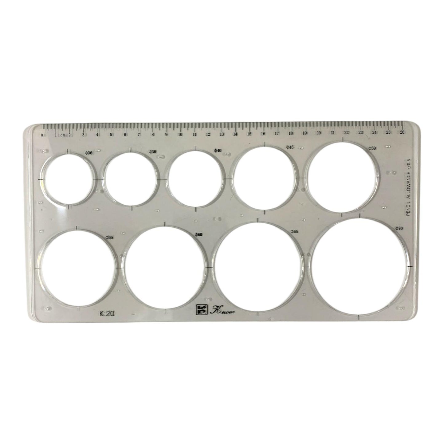 A&T Drawing Ruler Stencil 9 Circle || مسطرة ستنسل اي اند تي دوائر 9 دائرة