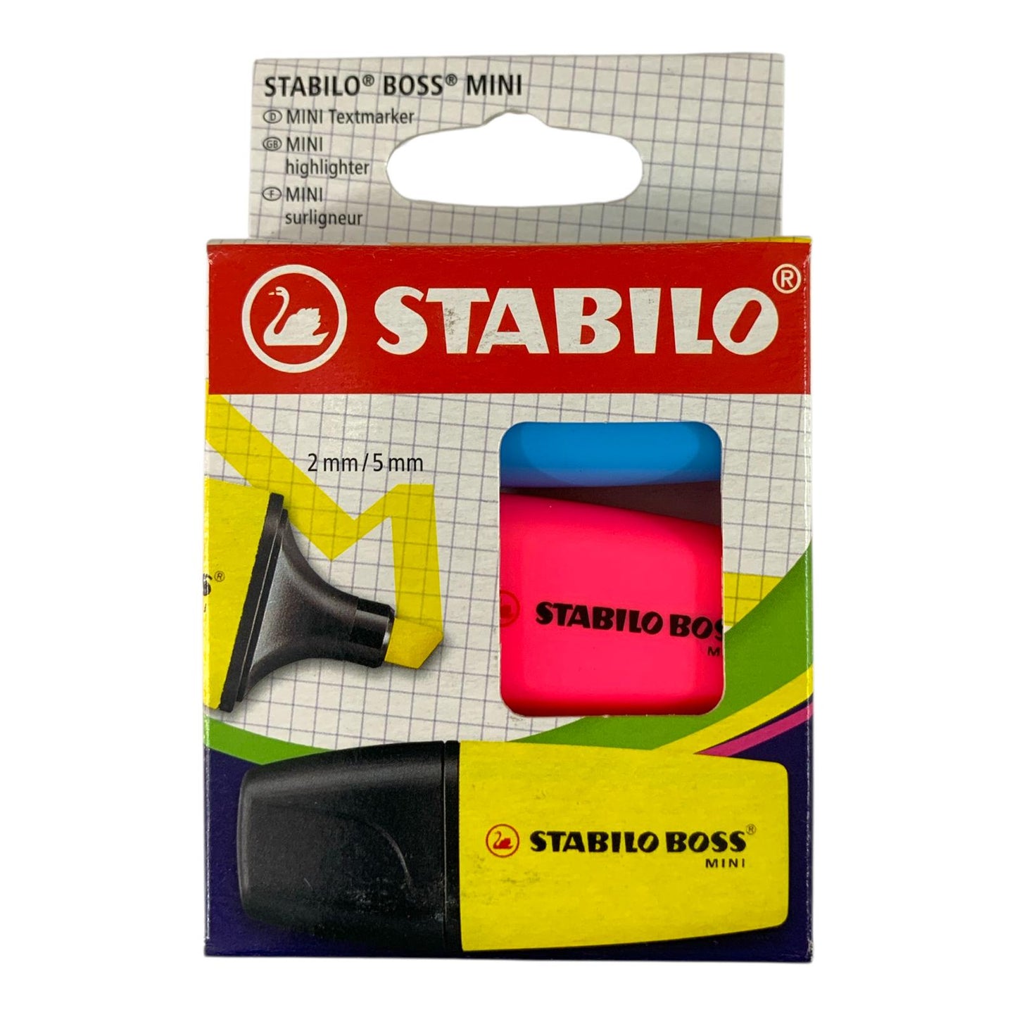 Stabillo Boss Mini Highlighter 3 Pack || اقلام هايلايتر فسفوري تخطيط ستابيلو 3 حبة