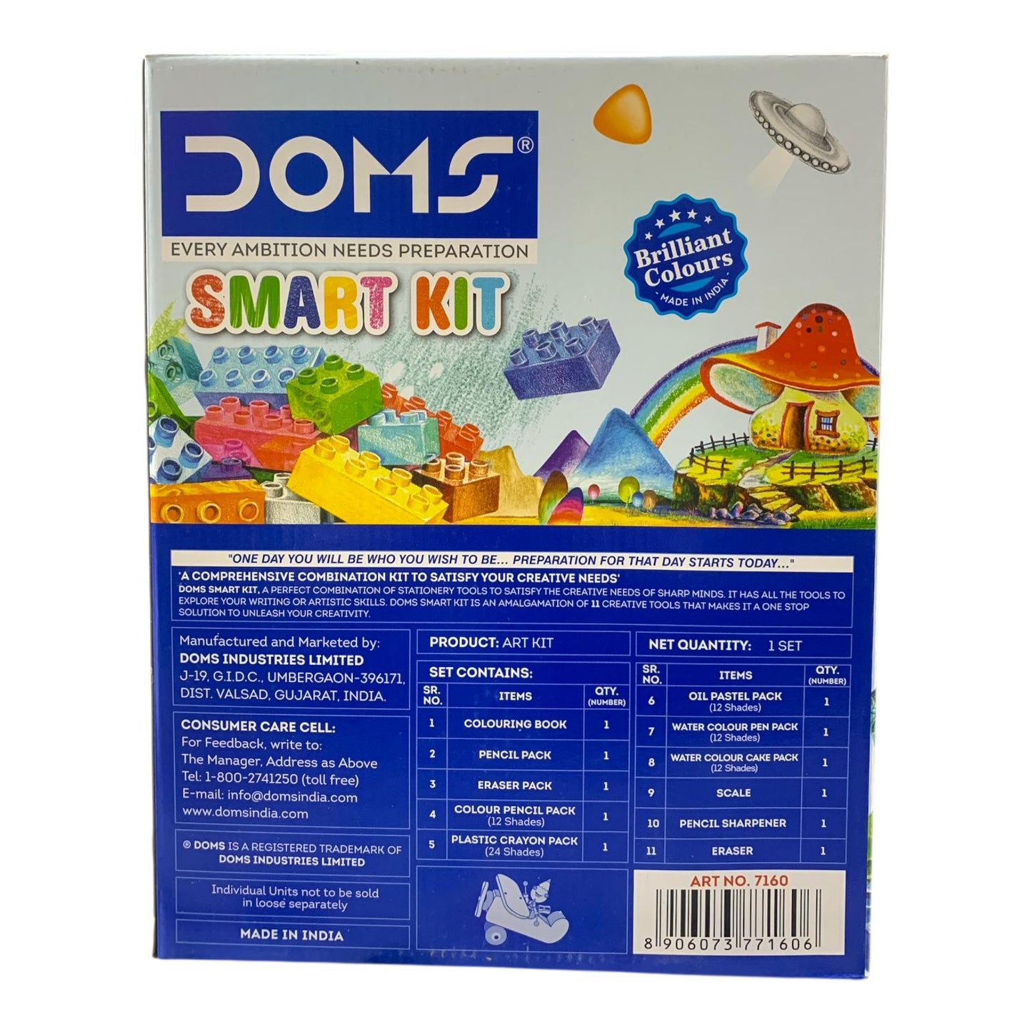 DOMS Smart Kit Art & Stationery Set 11 pcs Set || بوكس دومز قرطاسية 11 قطعة