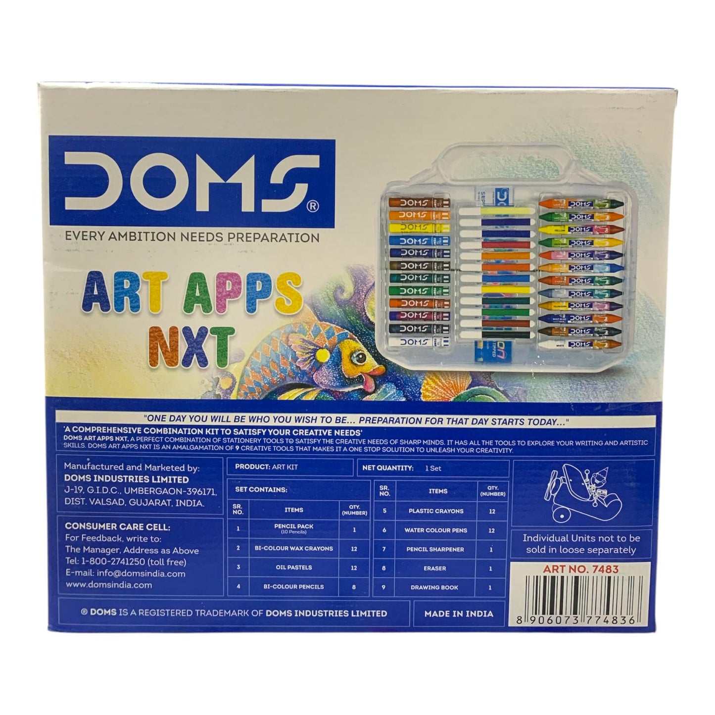 DOMS Art Apps NXT 9-in-1 Art & Craft Kit || مجموعة دومز الفنية 9 قطعة