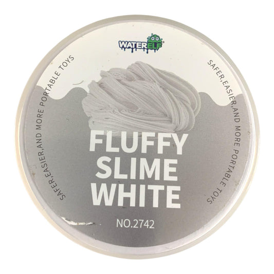 Water Elf Fluffy Slime 120ml White || سلايم 120 مل فلافي لون أبيض