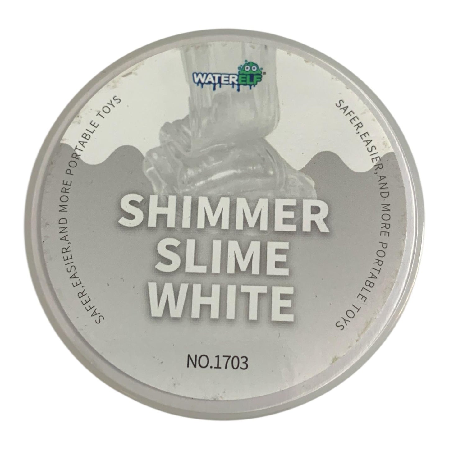 Water Elf Shimmer Slime 120ml White || سلايم 120 مل لامع لون أبيض
