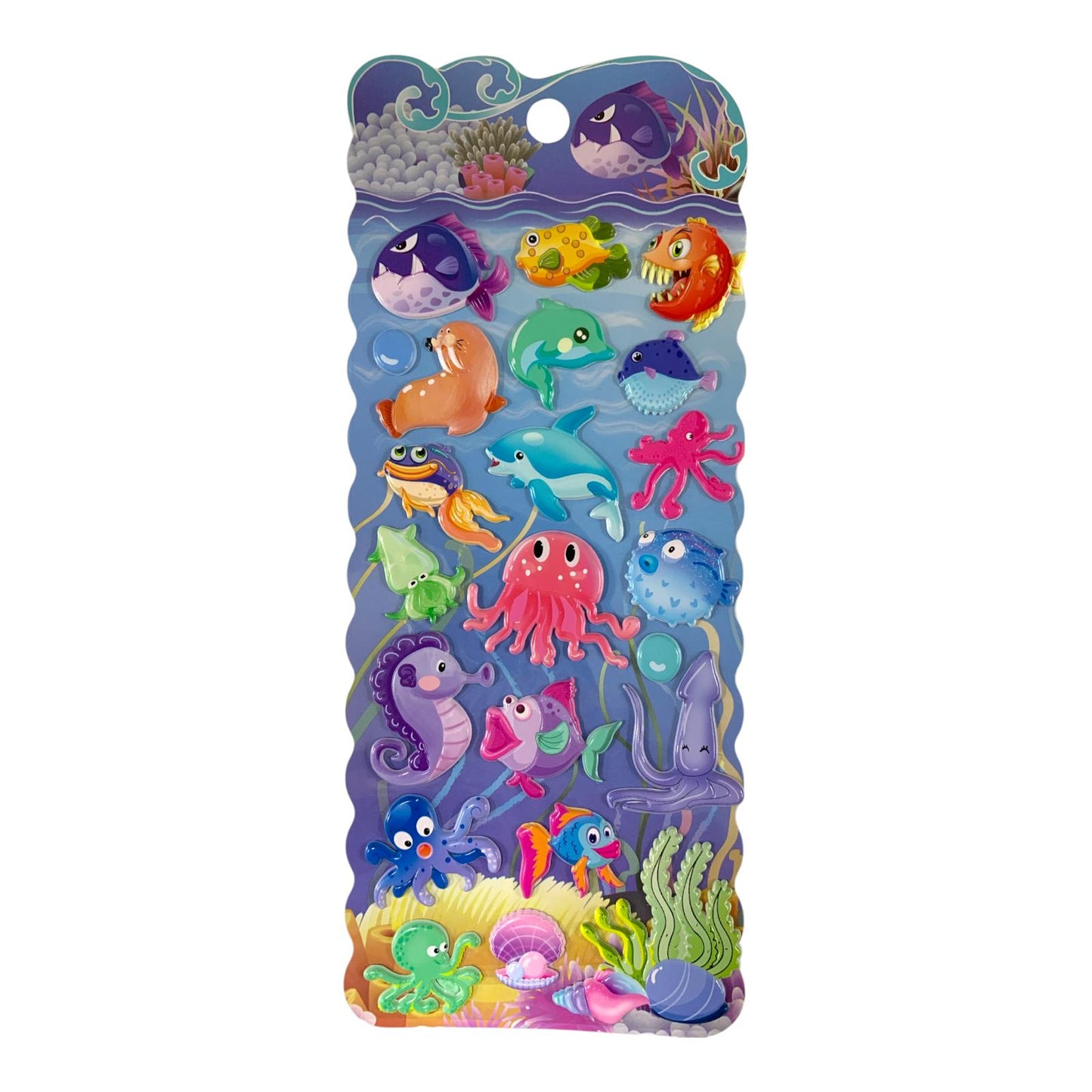 A&T Embossed Stickers Sea Life #2 || ستيكرات بارزة اي اند تي الحياة البحرية #2