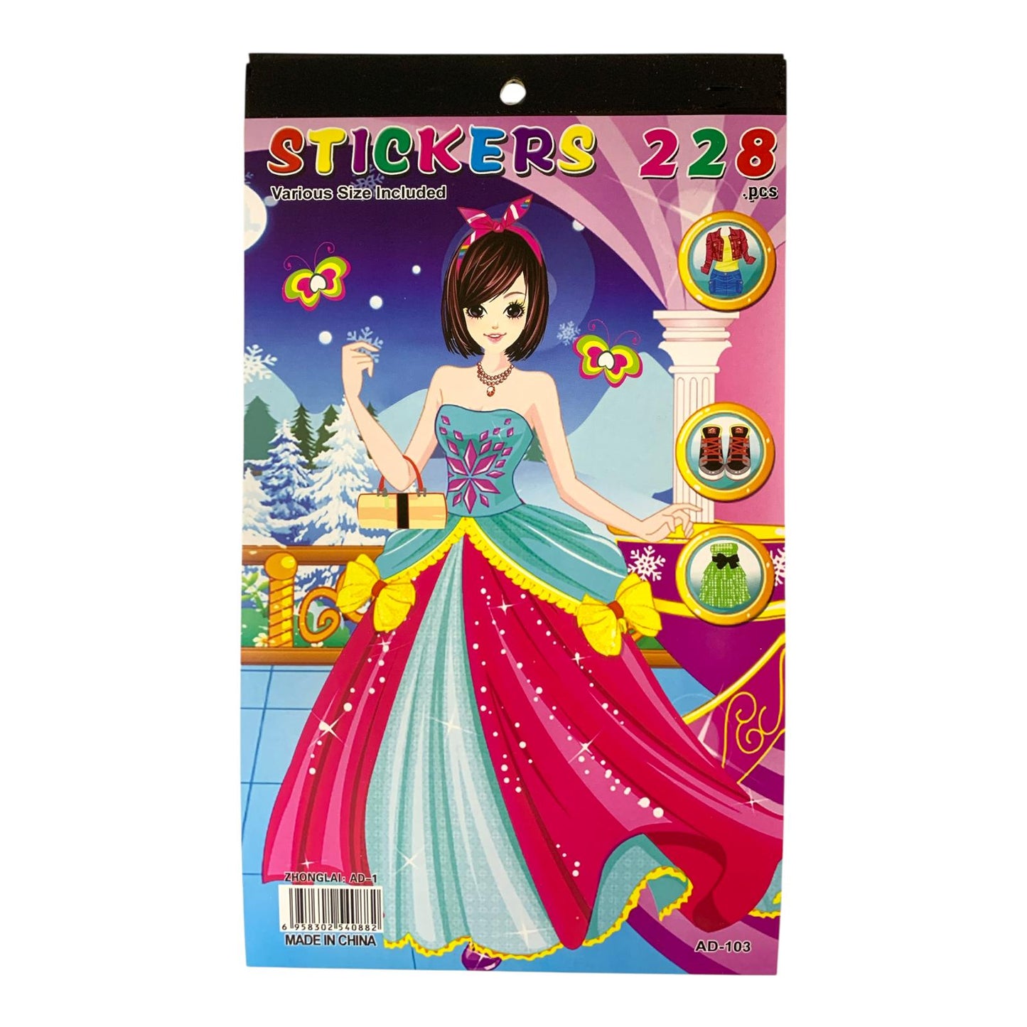 A&T Sticker Book 288 Pcs Girls #4 || دفتر ستيكرات اي اند تي 288 ستيكر بناتي #4