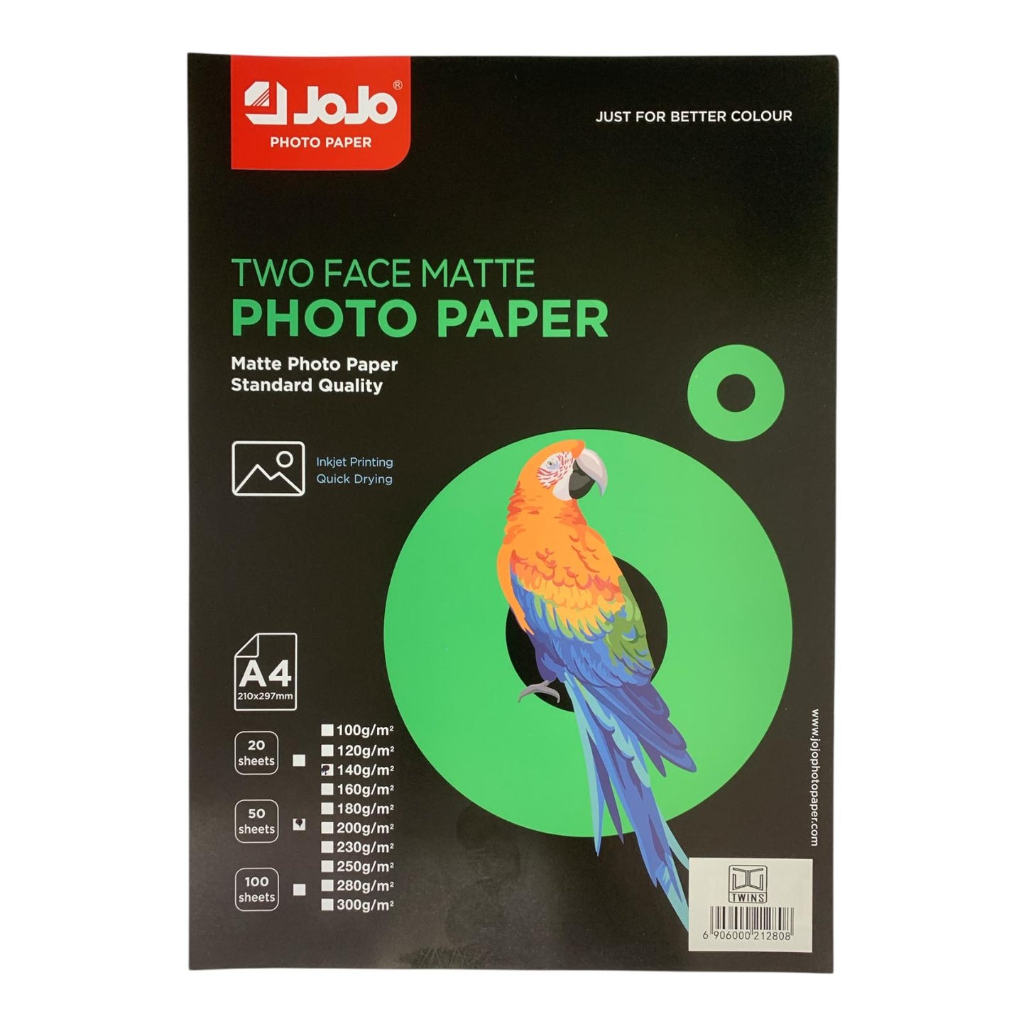 Jojo Two Face Matte Photo Paper 50 Sheets A4 Size 140 gsm || ورق جوجو مطفي وجهين ٥٠ ورقة حجم اي فور سماكة 140جرام