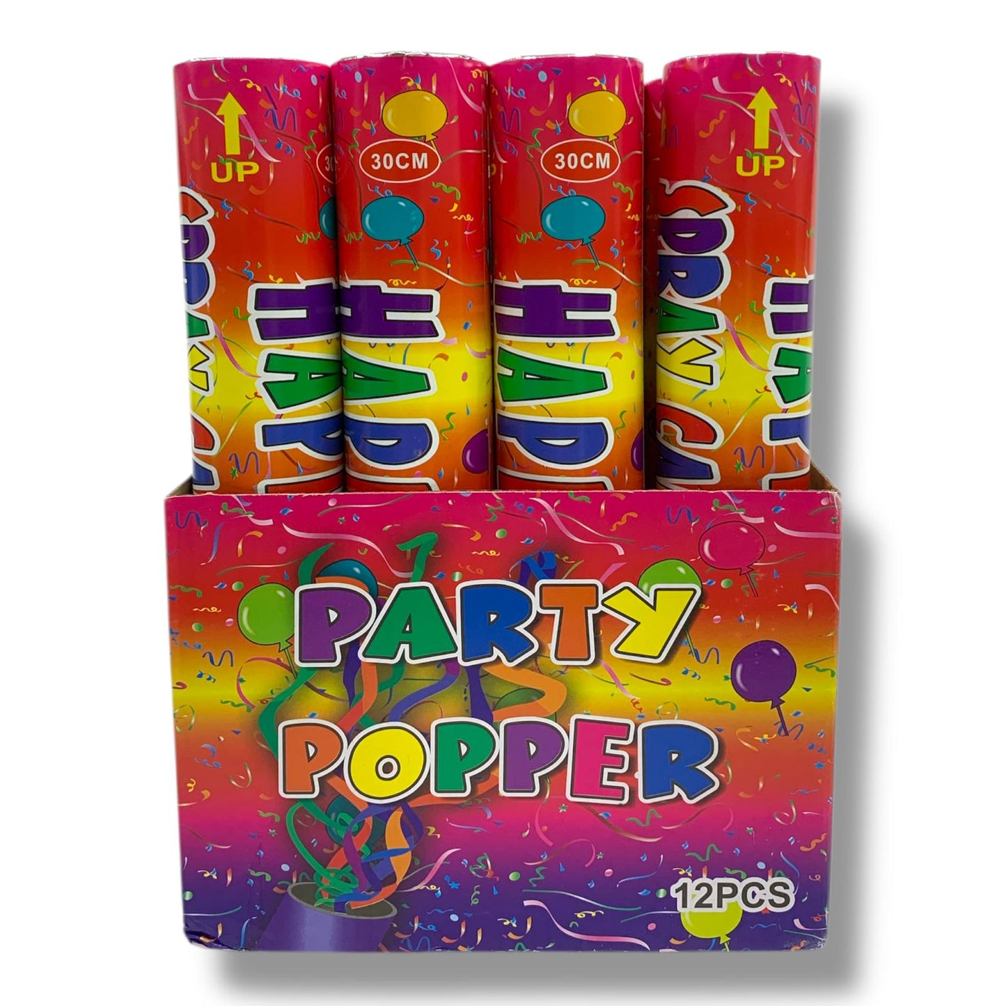 Party Popper Confetti Launcher 30 Cm || انبوب مفاجئة العيد ميلاد و الحفلات كونفيتي 30 سم