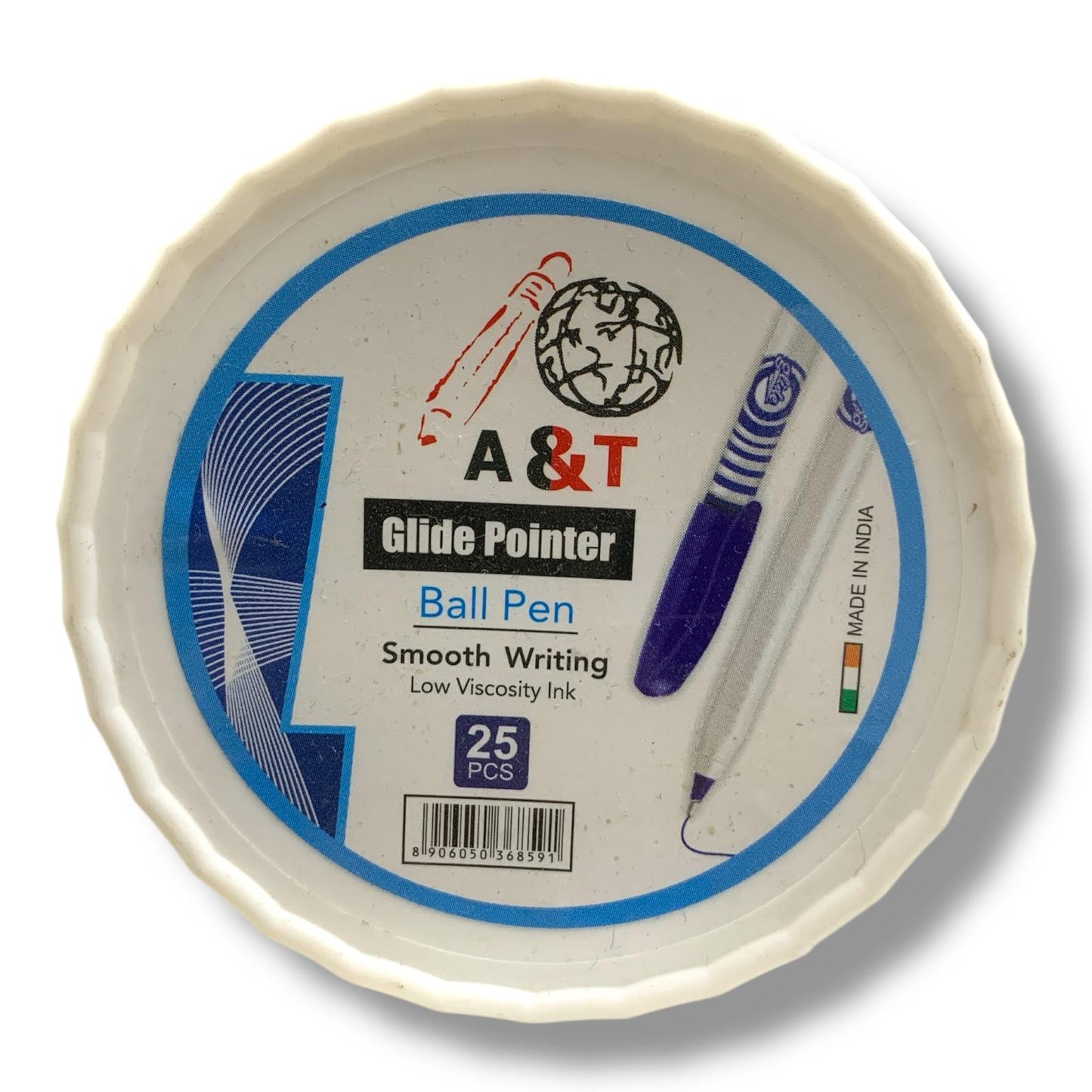 A&T Glide Pointer Ball Pen Package 25 pens || علبة اقلام حبر اي اند تي قلايد بوينتر 25 قلم