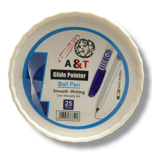 A&T Glide Pointer Ball Pen Package 25 pens || علبة اقلام حبر اي اند تي قلايد بوينتر 25 قلم