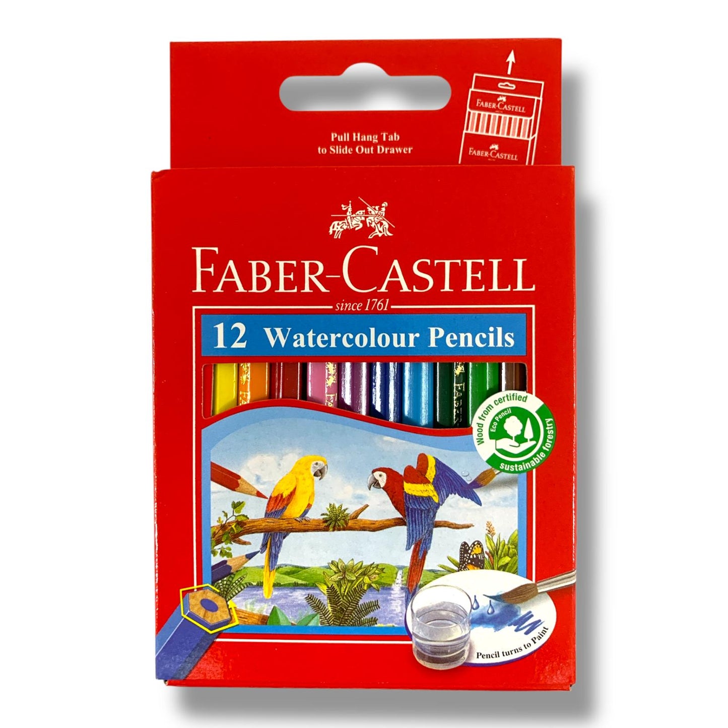 Faber Castell Watercolor Pencils 12 Colors || الوان خشبية مائية فيبر كاستل 12 لون