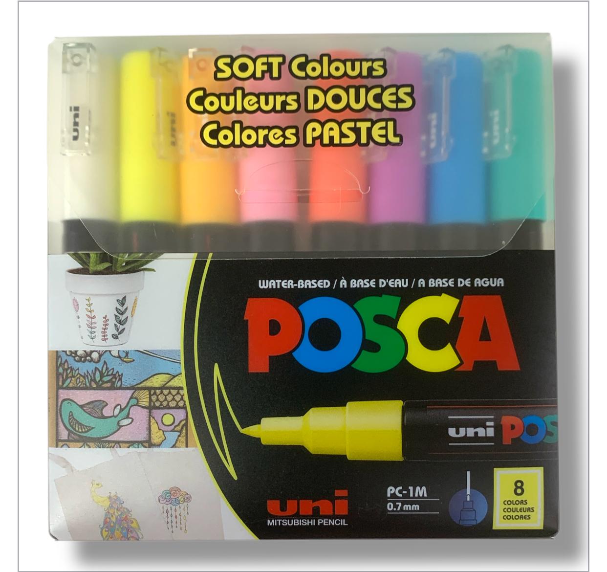 Posca Soft Colors PC-1M 8 Colors || PC-1M الوان بوسكا سوفت كولور ٨ لون