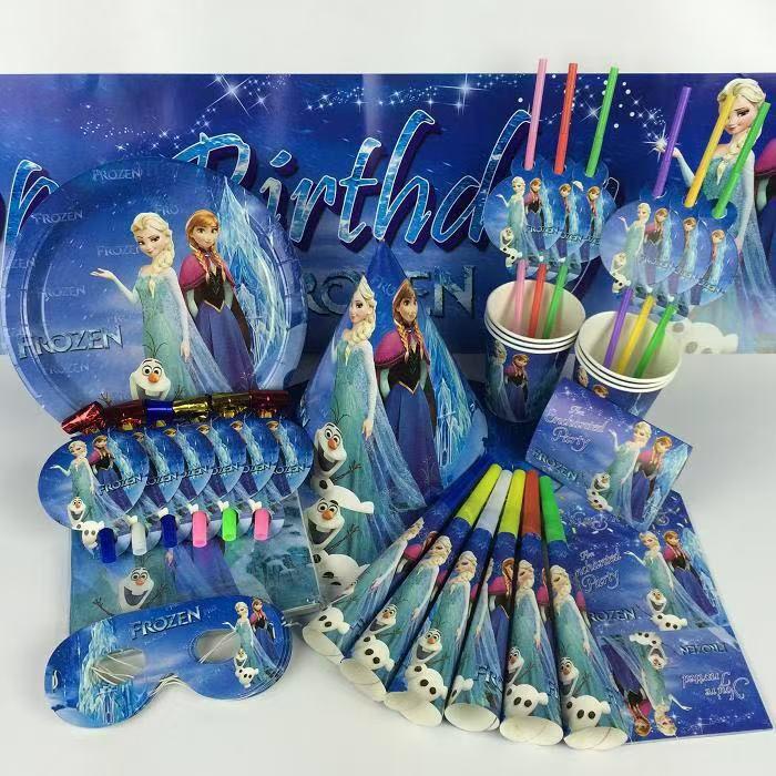 Birthday Party Supplies for Kids Set Frozen || مجموعة تجهيز عيد ميلاد اطفال فروزن