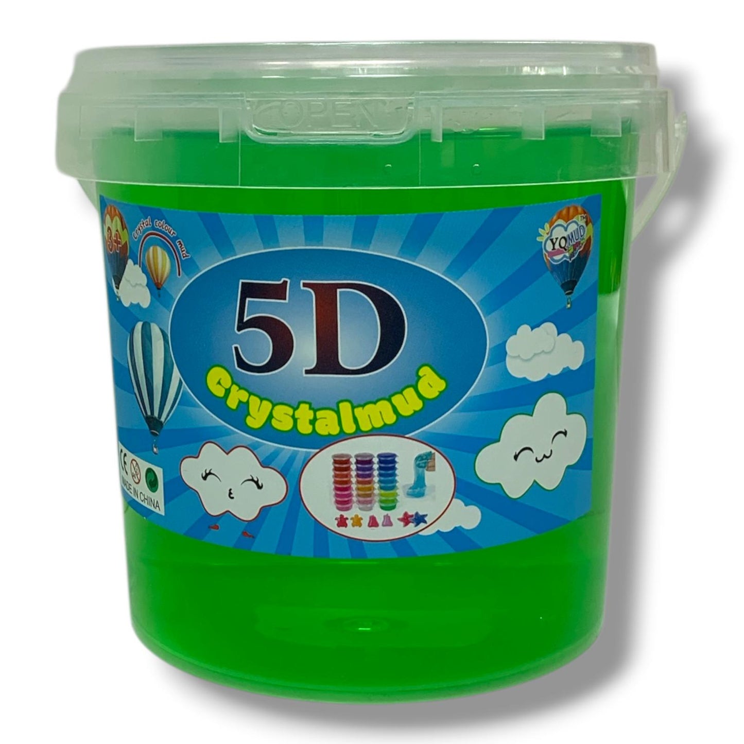 Jumbo Tub Stretchy Slime 1 Kg Green || علبة سلايم حجم 1 كيلو لون أخضر