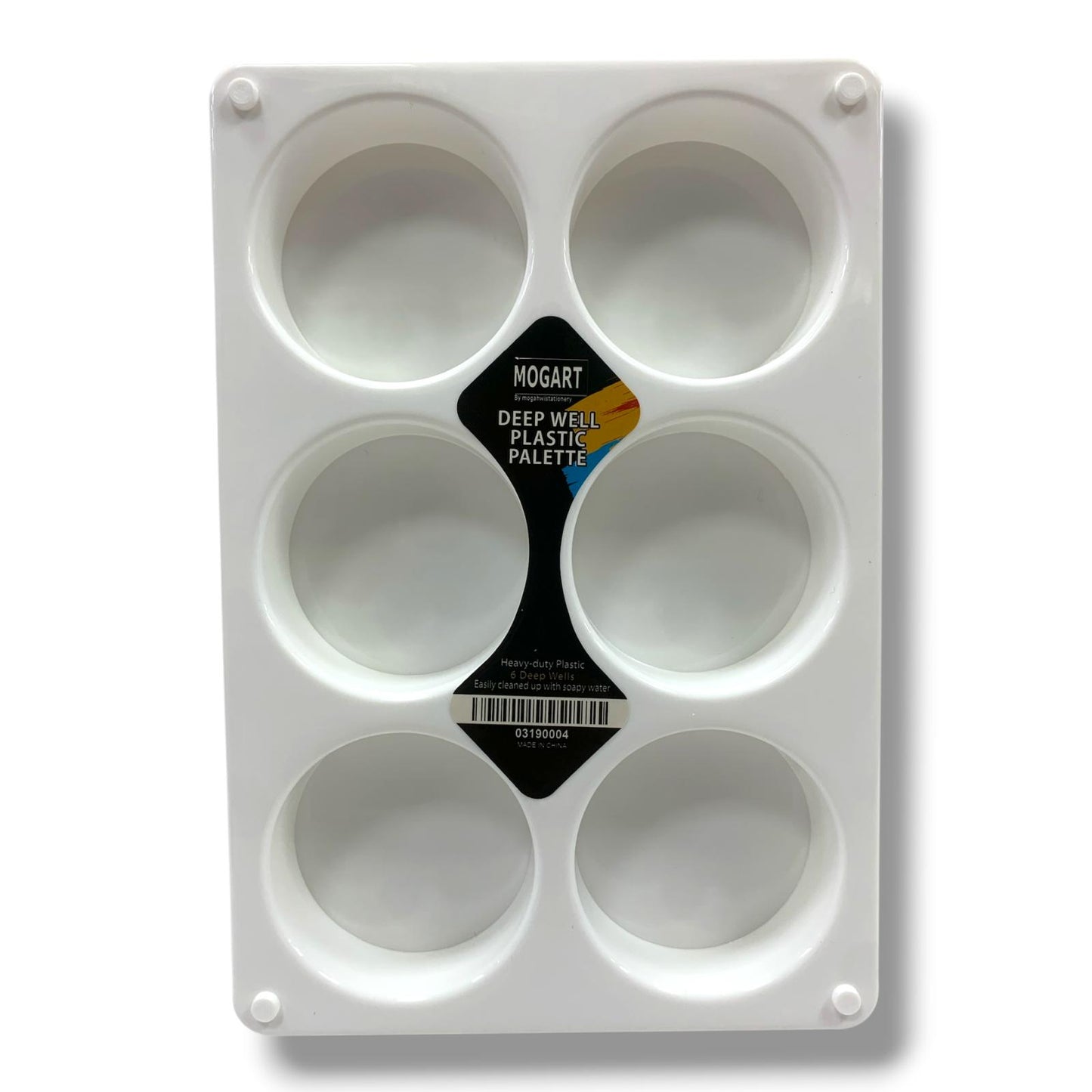 Mogart Deep Well Plastic Palette || باليت رسم بلاستك موق ارت 6 فتحات عميقة