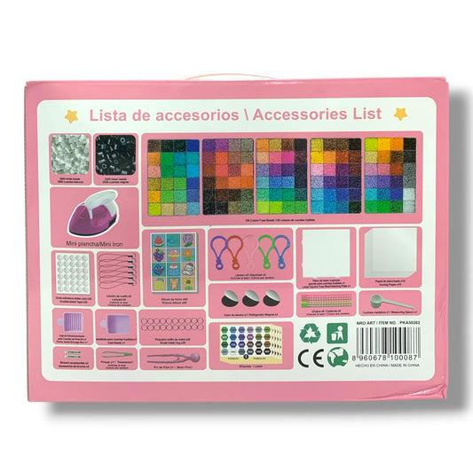 Fuse Beads Kits 3D Style with Iron 120 colors || مجموعة الخرز مع الاوتي ثري دي 120 لون
