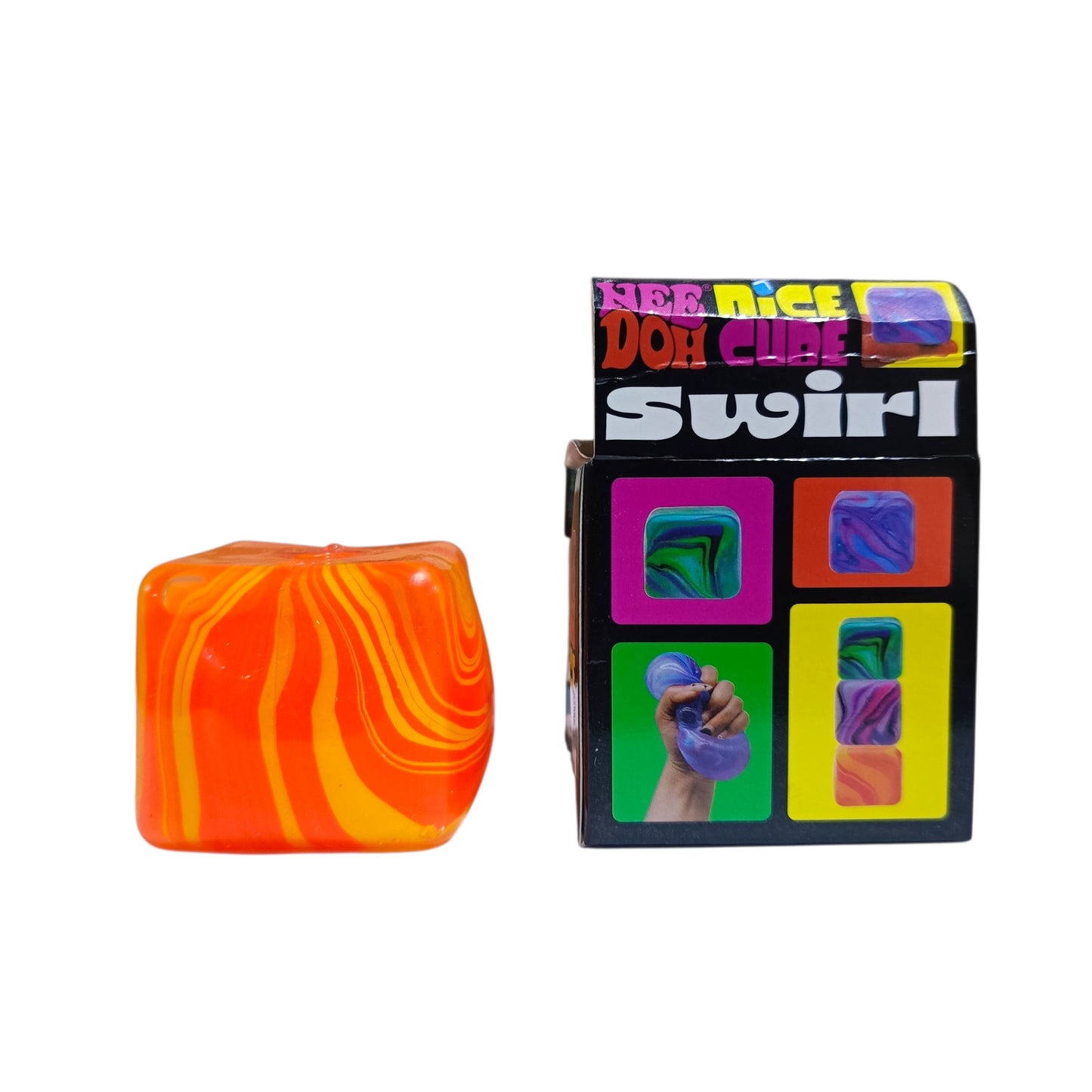 Needoh Nice Cube Swirl Orange Color || مكعب نيدو سويرل لون برتقالي