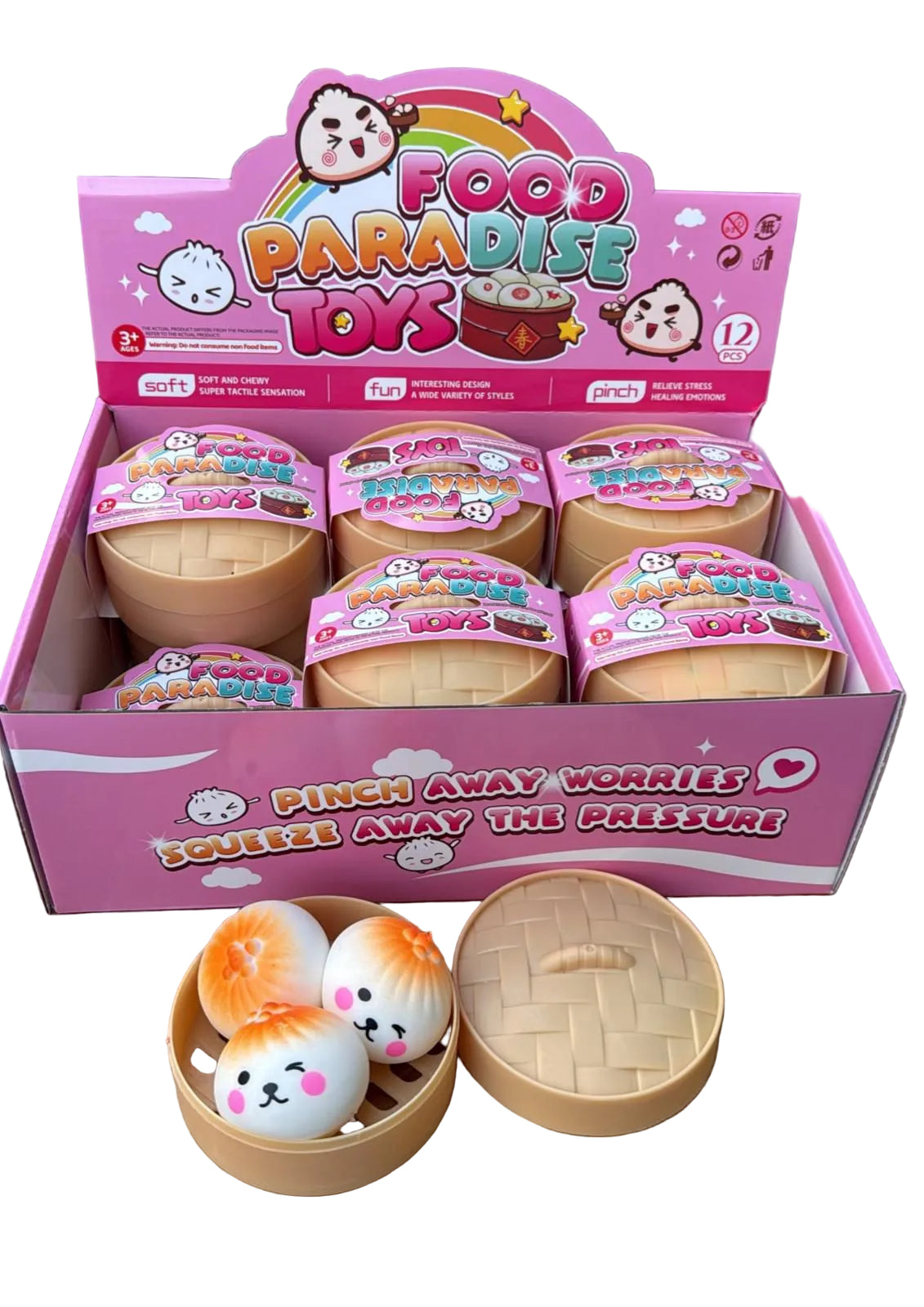 Mystery Dumpling Squishy 3 Mini pc Pack || لعبة دامبلنغ دامبلنغ علبة ٣ حبة