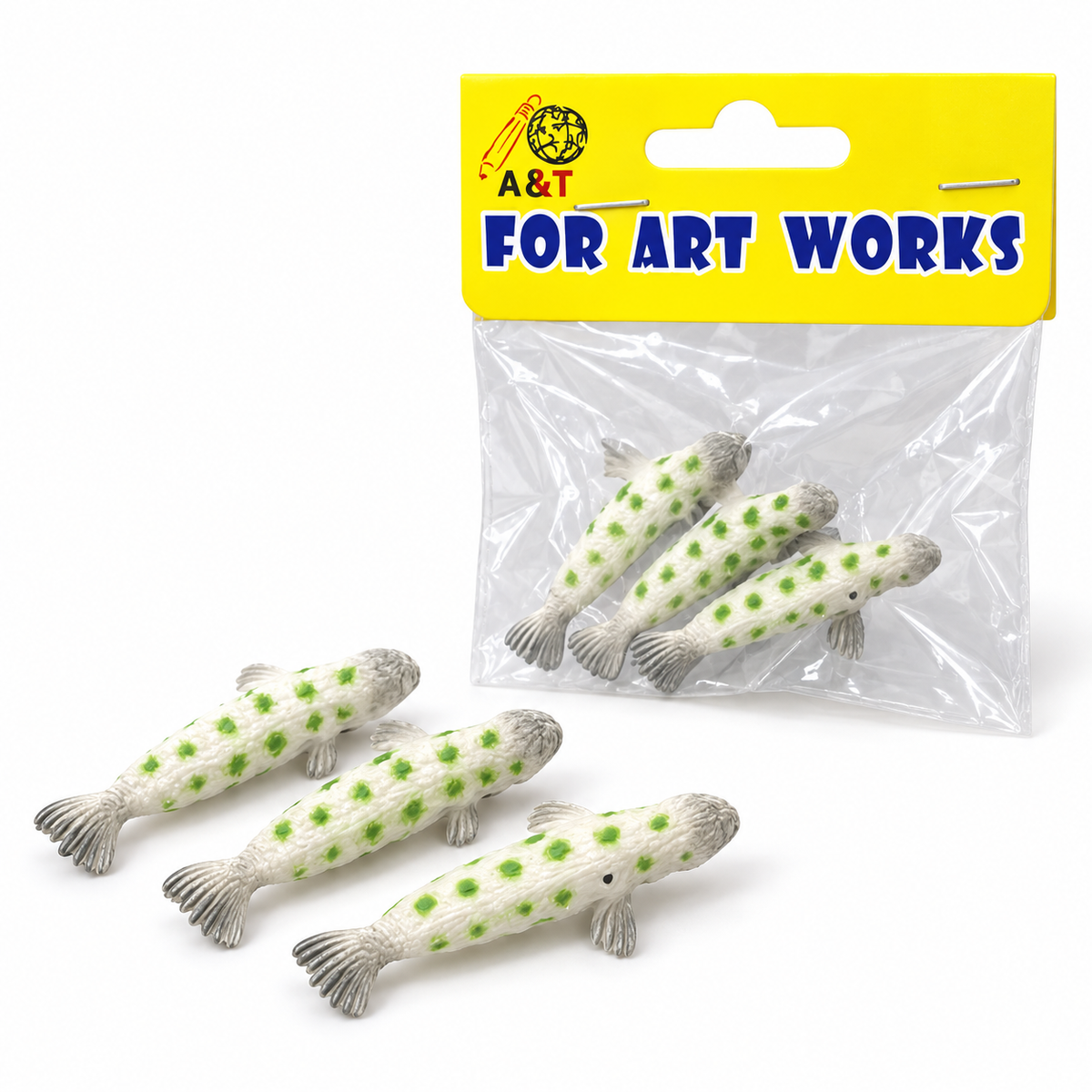 A&T white and green sea animal figures set