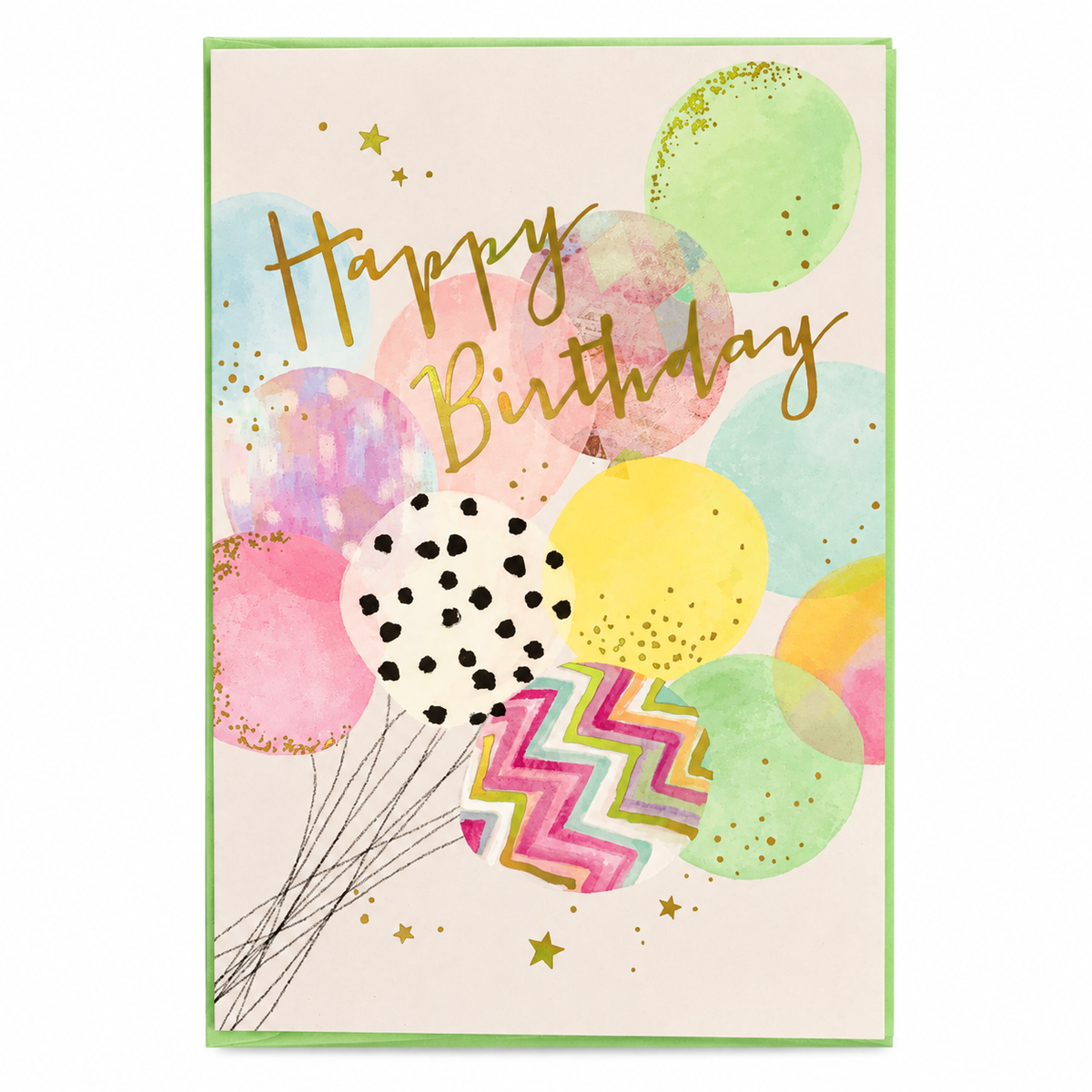 Pastel Balloon Happy Birthday Greeting Card || بطاقة عيد ميلاد بالبالونات