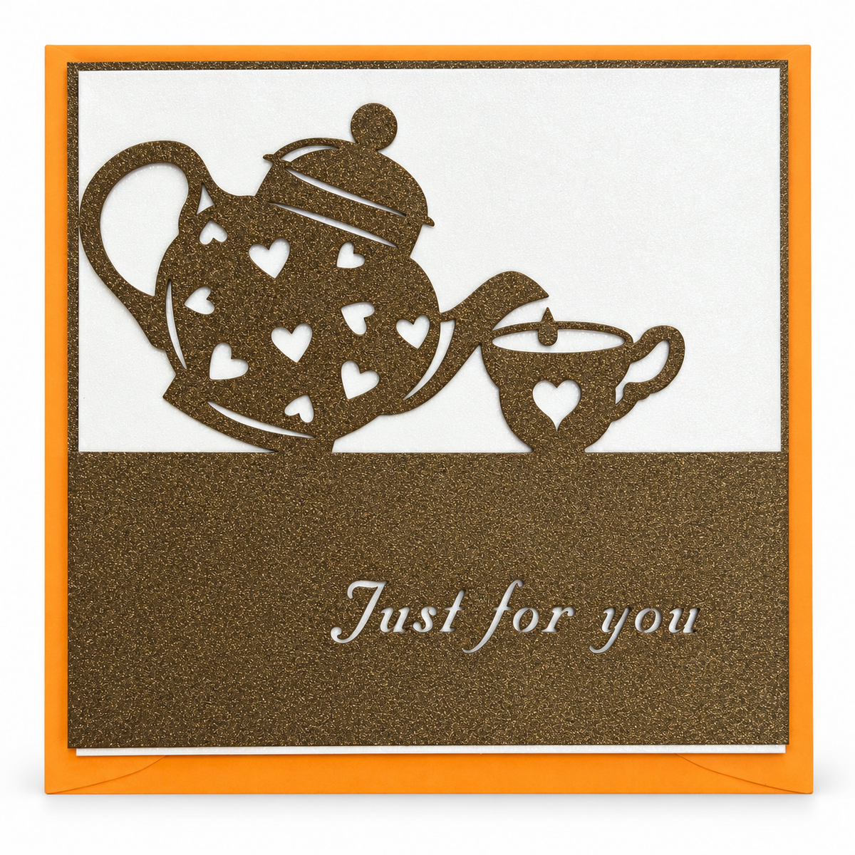 Bronze Teapot Just For You Greeting Card