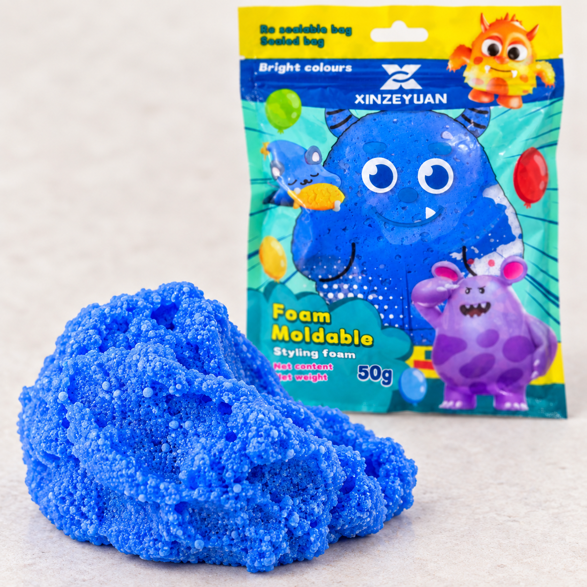 XINZEYUAN Foam Modelling Compound 50 g - Blue || مادة فوم XINZEYUAN للتشكيل 50 جم - أزرق