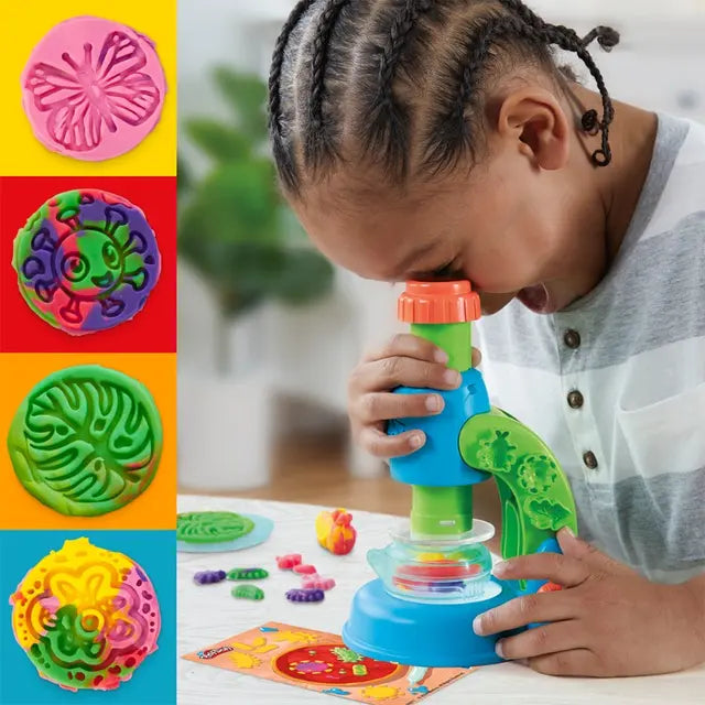 Play Doh Light And Look Microscope Clay Set for Kids || مجموعة لعبة طين صلصال بلي دوه موديل المجهر