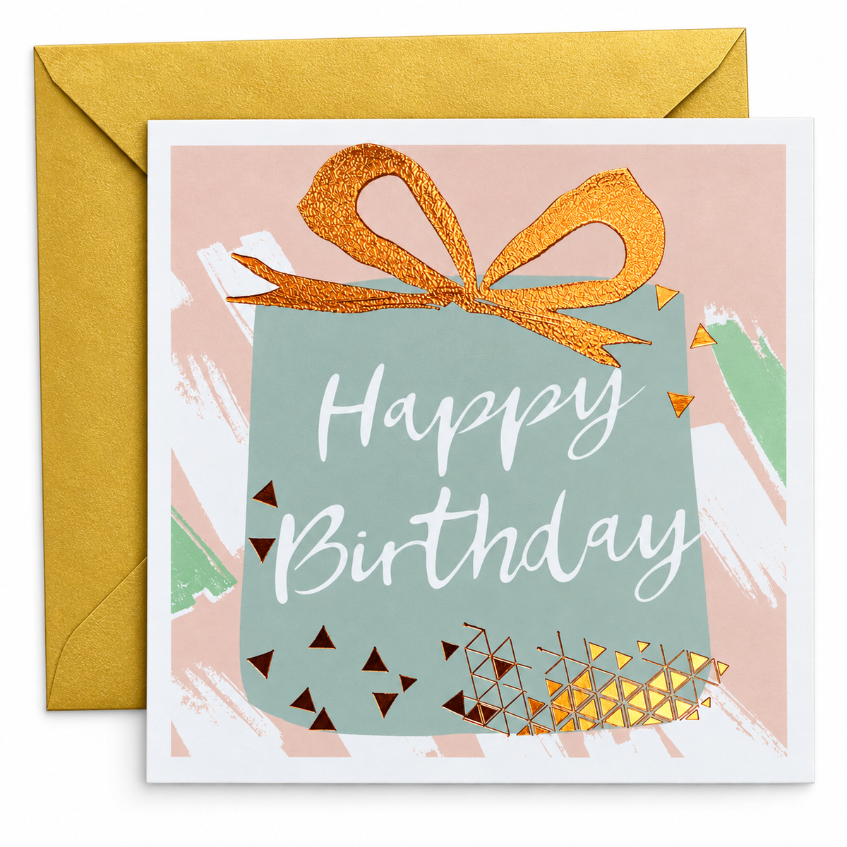 Gift Bow Happy Birthday Greeting Card || بطاقة تهنئة عيد ميلاد بتصميم هدية وفيونكة