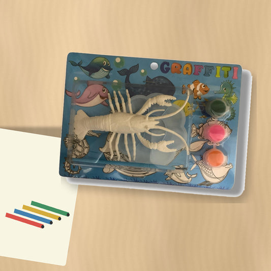 Graffiti Ocean Animal Painting Kit - Lobster || طقم تلوين مجسم بحري جرافيتي - جراد البحر