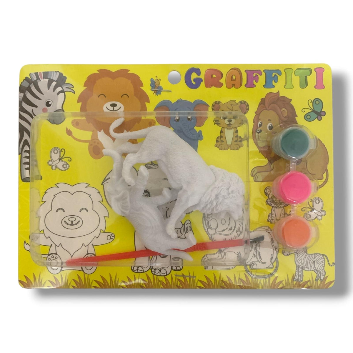 Graffiti Safari Animal Painting Kit - Lion Figures || طقم تلوين مجسمات حيوانات السفاري جرافيتي - أسود