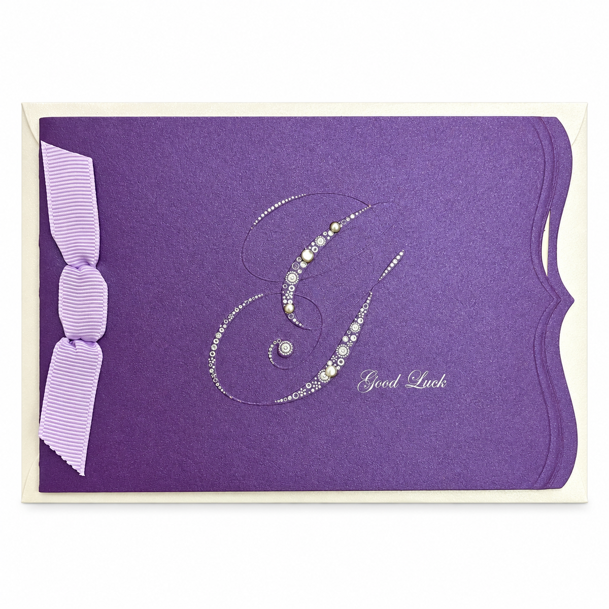 Good Luck Greeting Card - Purple || بطاقة حظ موفق - بنفسجي