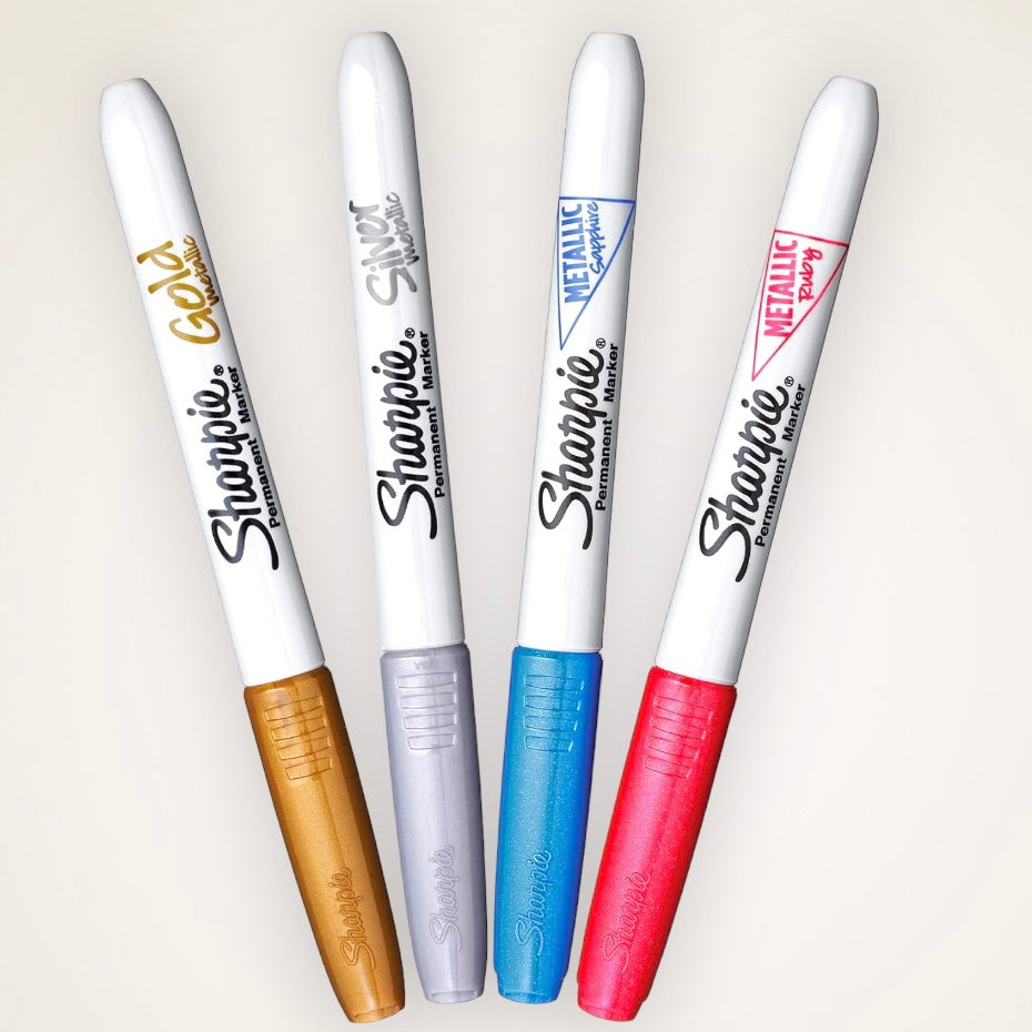 Sharpie Markers Metallic Set 4 Colors || مجموعة الوان شاربي ماركرز 4 لون ميتاليك
