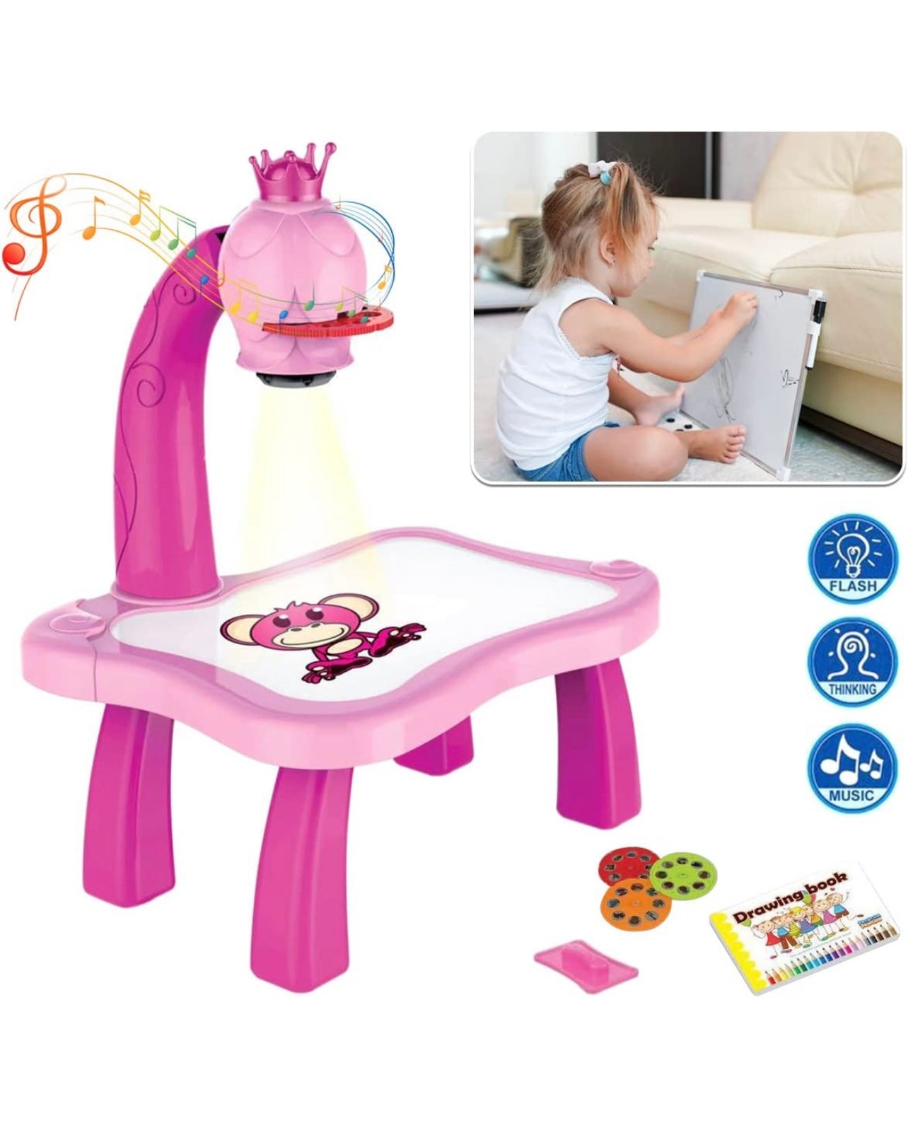 Kid’s Projector w/ Table Girls || بروجكتر اطفال بناتي مع طاولة