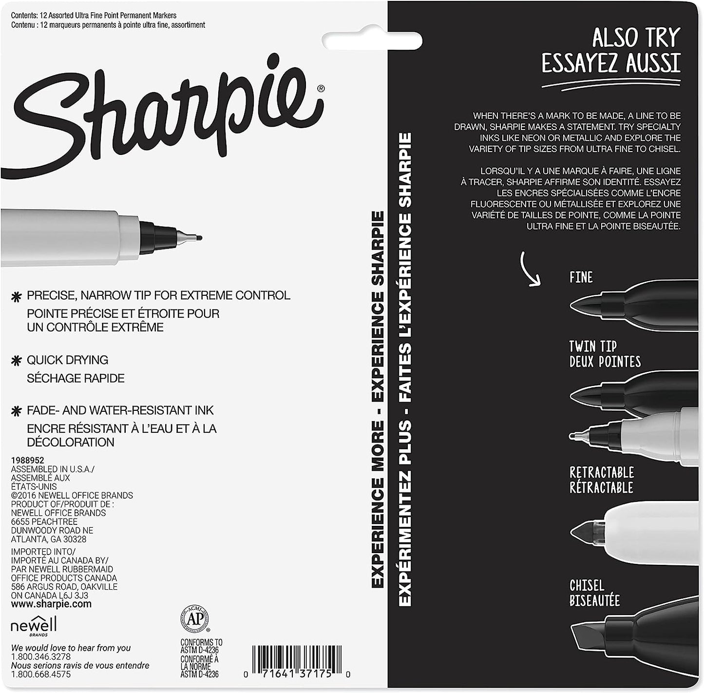 Sharpie Ultra Fine Markers 12 Colors || الوان ماركرز شاربي 12 لون ضعيفة
