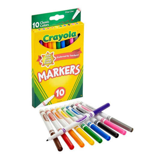 Crayola Markers 10 Colors || الوان شينية كرايولا ١٠ لون
