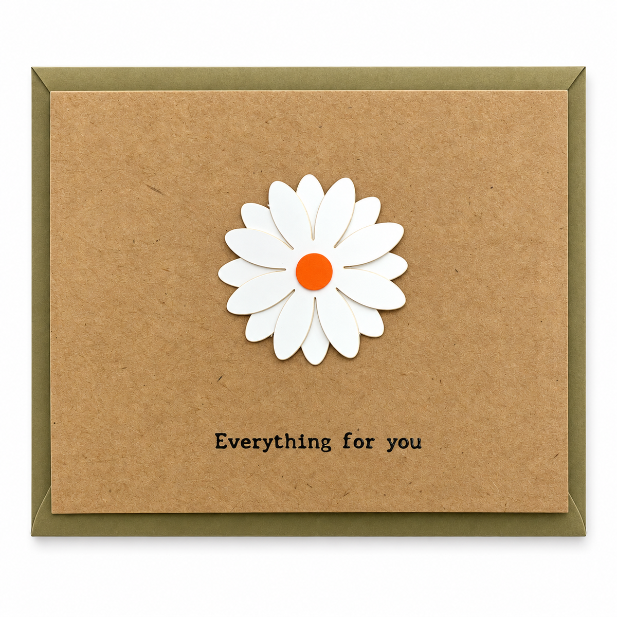 Kraft Everything For You Daisy Greeting Card || بطاقة تهنئة كرافت كل شيء لك بتصميم زهرة