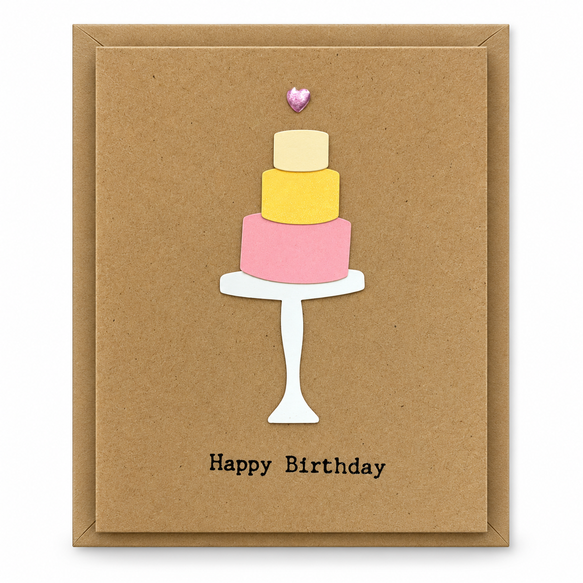 Kraft Happy Birthday Cake Greeting Card || بطاقة تهنئة عيد ميلاد كرافت بتصميم كعكة