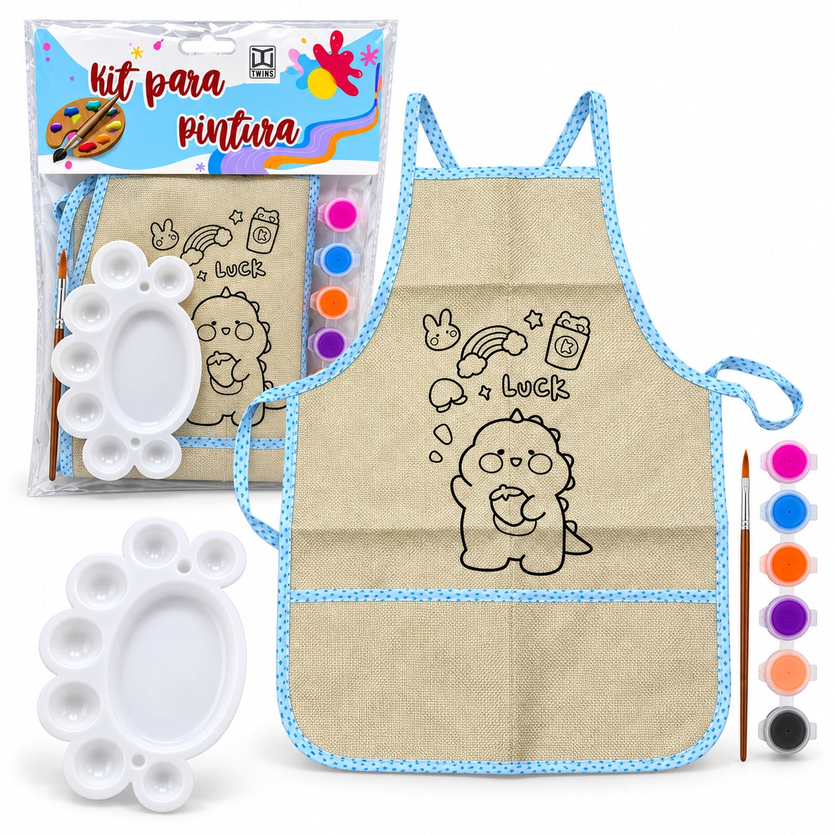 Lucky Dino Coloring Apron || مريول تلوين لاكي دينو