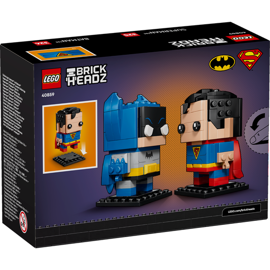 LEGO® BrickHeadz™ Golden Age Superman™ and Batman™ Figures 40859 official gallery – box back
