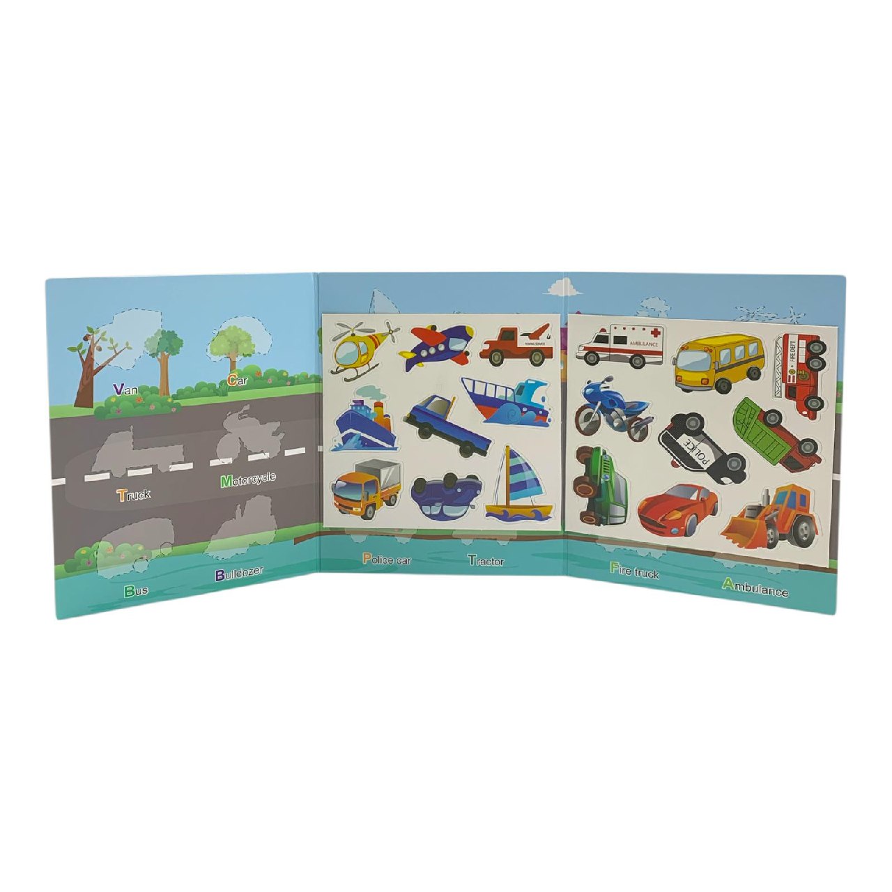 Magnetic Cartoon Transportation Stickers || ملصقات نقل كرتونية مغناطيسية