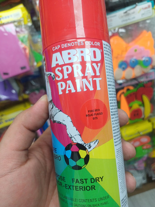 Abro Spray Paint Fire Red || دهان صبغ رش سبراي ابرو احمر ناري