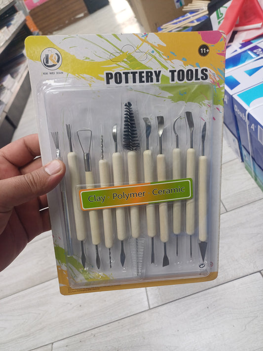 Clay Tool Set 11 Pcs || ادوات خزف و تشكيل طين صلصال ١١ قطعة