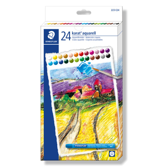 Staedtler 24 Karat Aquarell || ألوان شمعية مائيه كارات ستدلر 24 لون