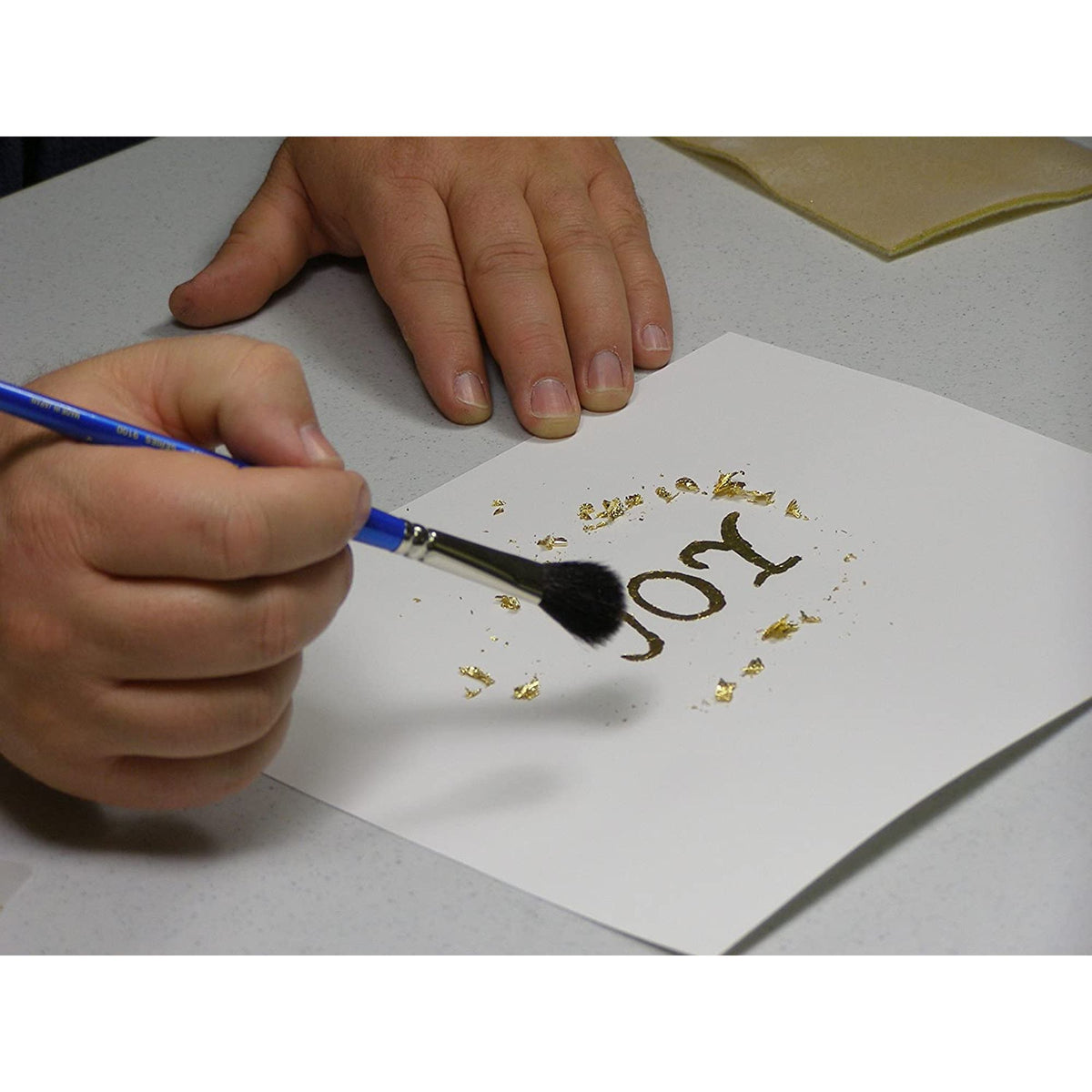 Speedball MonaLisa Adhesive Pen and Gold Leaf Set || مجموعة الكتابة الذهبية قلم لاصق وورقة ذهب موناليزا