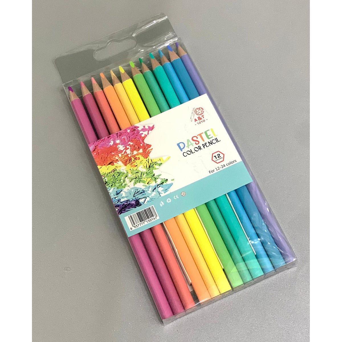 A&T Color Me Pastel Coloring Pencils 12 Colors || الوان خشبية باستيل كولور مي ١٢ لون
