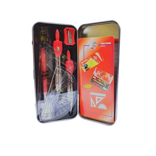 A&T Geometry Set 9 pcs || علبة هندسة أطلس ٩ قطع