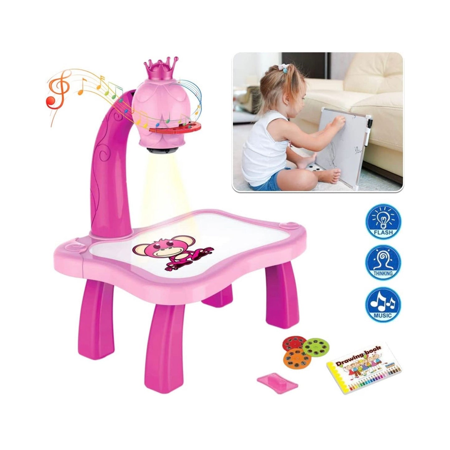 Kid’s Projector w/ Table Girls || بروجكتر اطفال بناتي مع طاولة