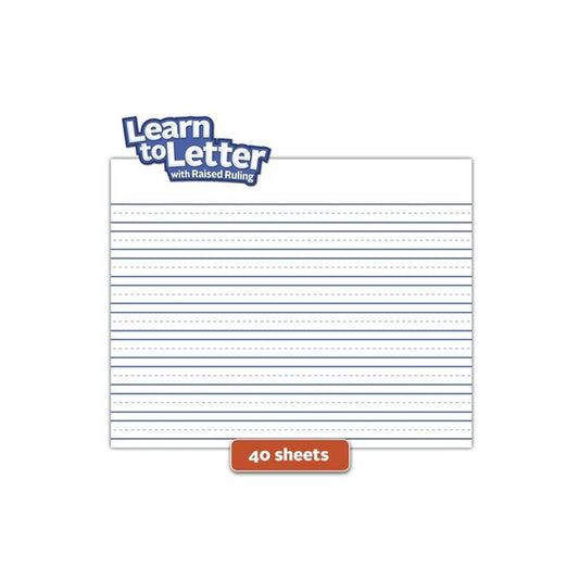 Mead Learn to Write Tablet, Raised Ruling, Grades 2-3, 40 Sheets, 10" x 8"