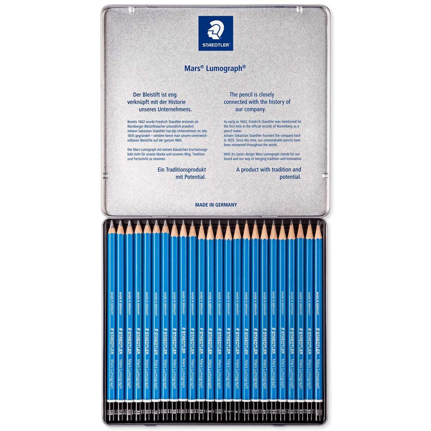 Staedtler Mars Lumograph 24 Sketch Pencils Set || مجموعة اقلام رصاص رسم سكتش ستدلر ٢٤ درجة