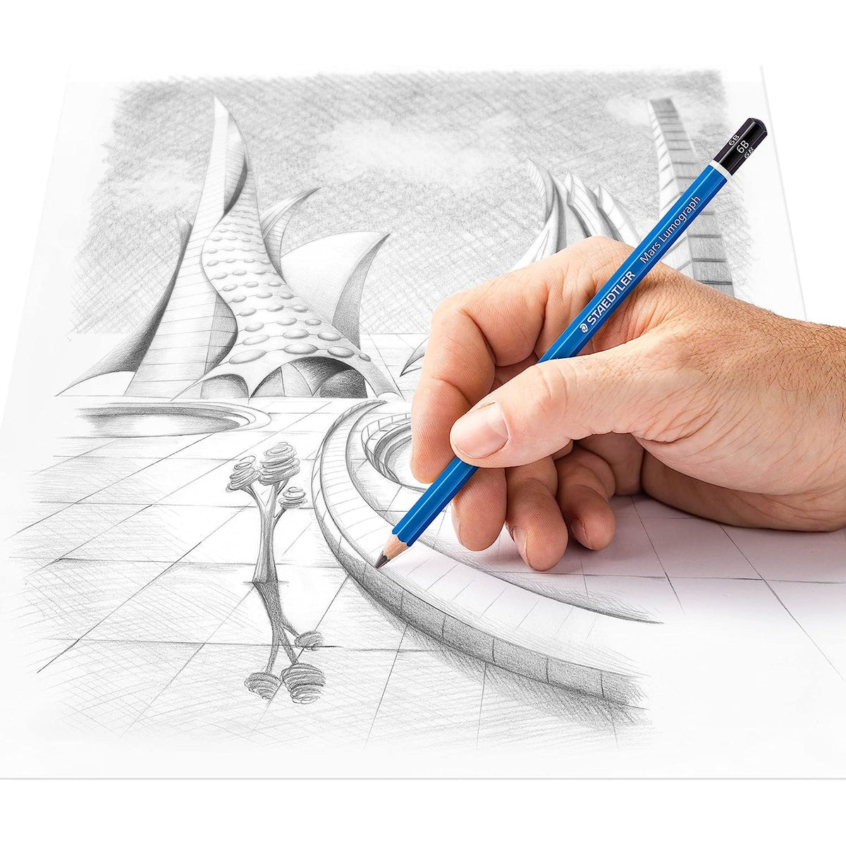 Staedtler Mars Lumograph 12 Sketch Pencils Set || مجموعة اقلام رصاص رسم سكتش ستدلر ١٢ درجة