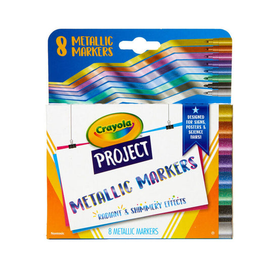 Crayola Metallic Markers 8 Colors || اقلام ميتاليك كرايولا ٨ لون