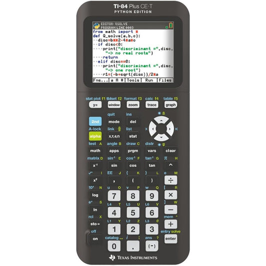 Texas Instruments TI‑84 Plus CE-T Python Edition Graphing Calculator